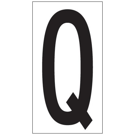 Bsc Preferred 3-1/2'' ''Q'' Vinyl Warehouse Letter Labels, 50PK BUY00021741